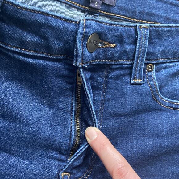 NYDJ Jeans Womens Sz 8 Blue Sherri Slim Lift X Tuck Tech Stretchy Straight Leg - Picture 3 of 13